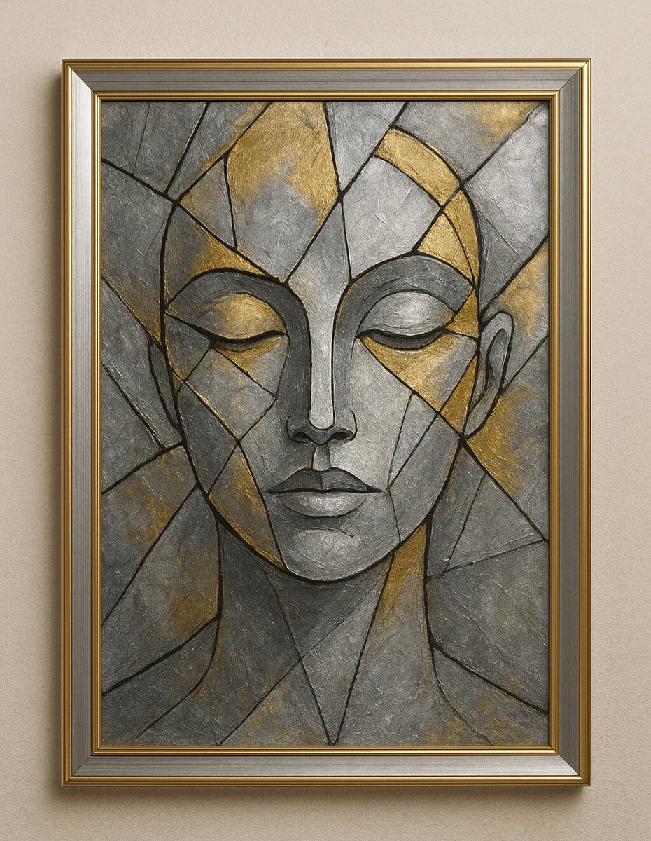 ArtVsMyPain's tweet image. Fragmented Woman, The Face Of Ancient Wisdom
 #Art #ArtVsMyPain #fragmented #woman #face #ancient #Wisdom #arte #AbstractArt #digitalart #DigitalArtist #ArtisticExpression #Golden #Silver