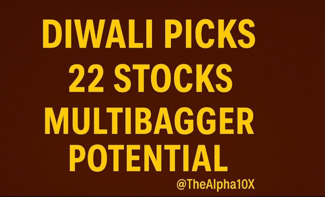 ✅ Diwali Picks

22 High Potential Stocks 🔥

✅ MULTIBAGGER Potential

1. Transrail CMP 730
2. Manorama Industries CMP 1531
3. PIGL CMP 172
4. Belrise  CMP 150
5. Pondy Oxide CMP 1374
6. Zaggle Prepaid CMP 349
7. Anant Raj CMP 621
8.RMC Switchgear CMP 701
9. Enviro Infra CMP CMP