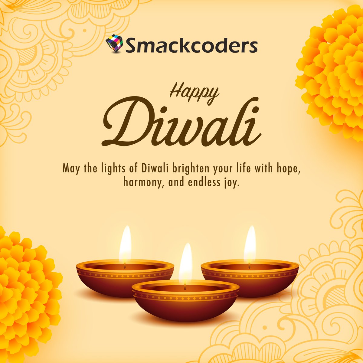 smackcoders's tweet image. Happy Diwali! 🪔
May the lights of Diwali brighten your life with hope, harmony, and endless joy. ✨
#HappyDiwali #Diwali2025 #FestivalOfLights