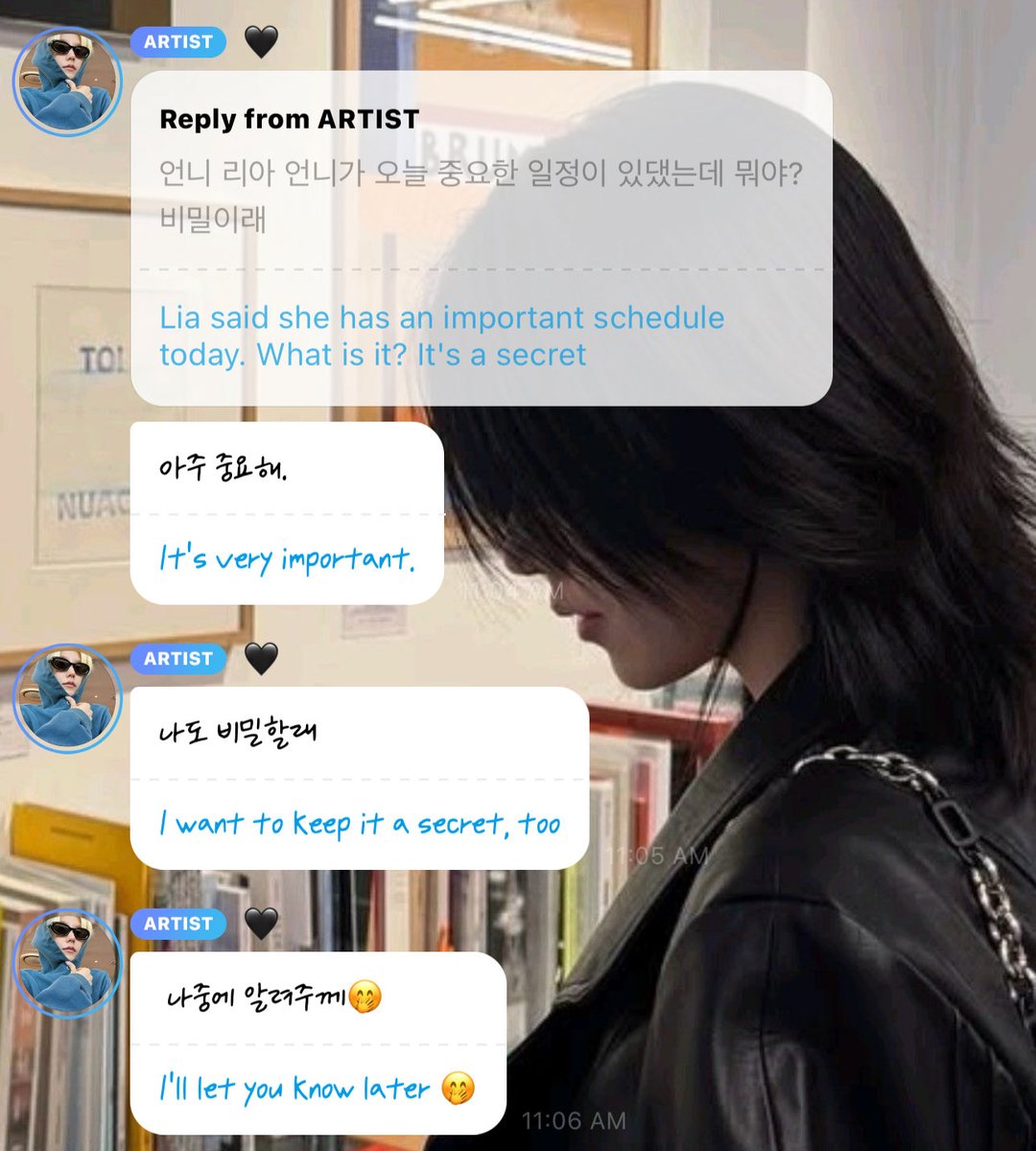 yescoitzhere's tweet image. yeji hinting that lia’s ost is coming out today oh we see youuuu