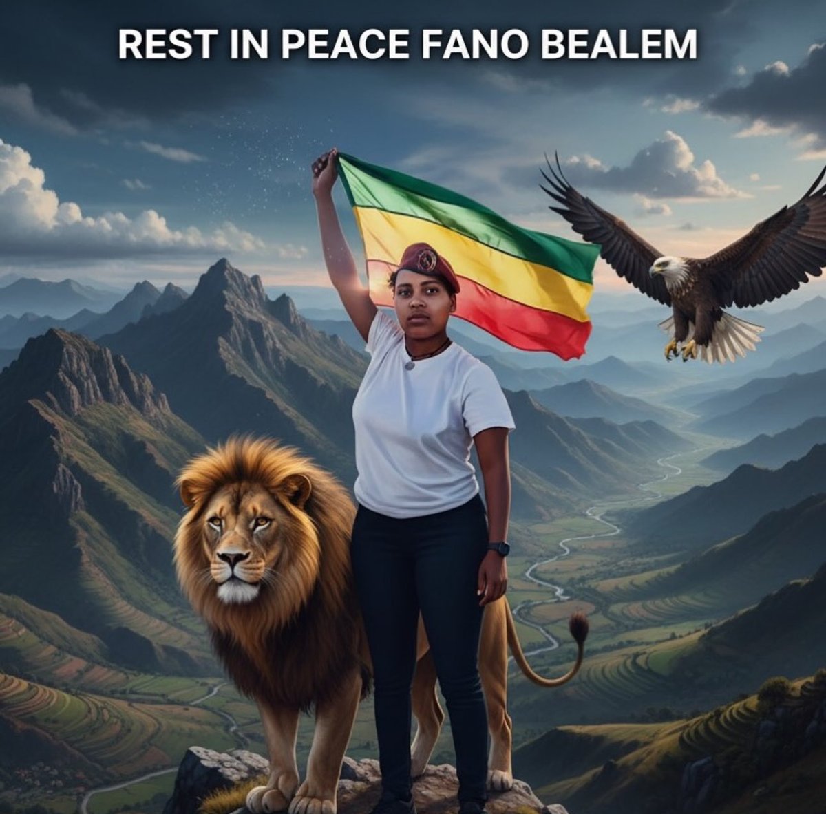 ኑ
ኑ ወገኖቸ
ኑ ደሞቸ
ኑ አልቅሱ እናልቅስ
ኑ ምረሩ እንገስግስ
ሐገሬ ሞታለች‼️
ጦቢያ አርፋለች‼️
ደጎቸን ቀብራለች
መርዶዋችንን በልታቸለች‼️
ሙሾዋችንን ከልክላለች‼️
ደግ
እንግዲህ 
እንዲህ ተሆነ ነገሩ
ምረር መሬ
የቶሰቶስ መተሬ
ፋኖዬ ሞት አይፈሬ🔥
