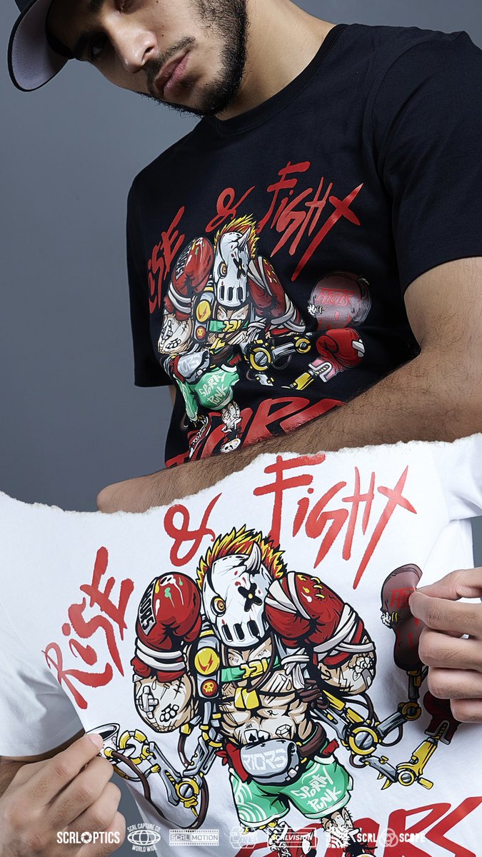 Cotton T-Shirt dengan graphics “rise &amp; fight” mode pakaian untuk melengkapi penampilan casual harian Anda.

Explore Collection T-Shirt | riors.com/product/men-ri…