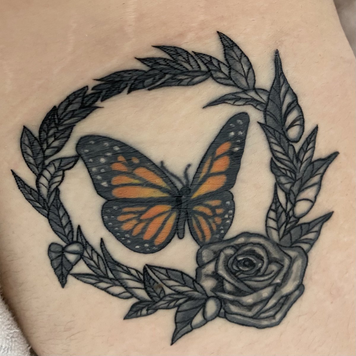 mariaapizzo's tweet photo. The evolution of my first tattoo which i got 6 years ago today. 

This tattoo is to honor my late cousin who passed away over 10 years ago already. 

Moral of the story: Mourning is forever. Get tattoos. They’re forever too. https://t.co/z6BWgeGDDG