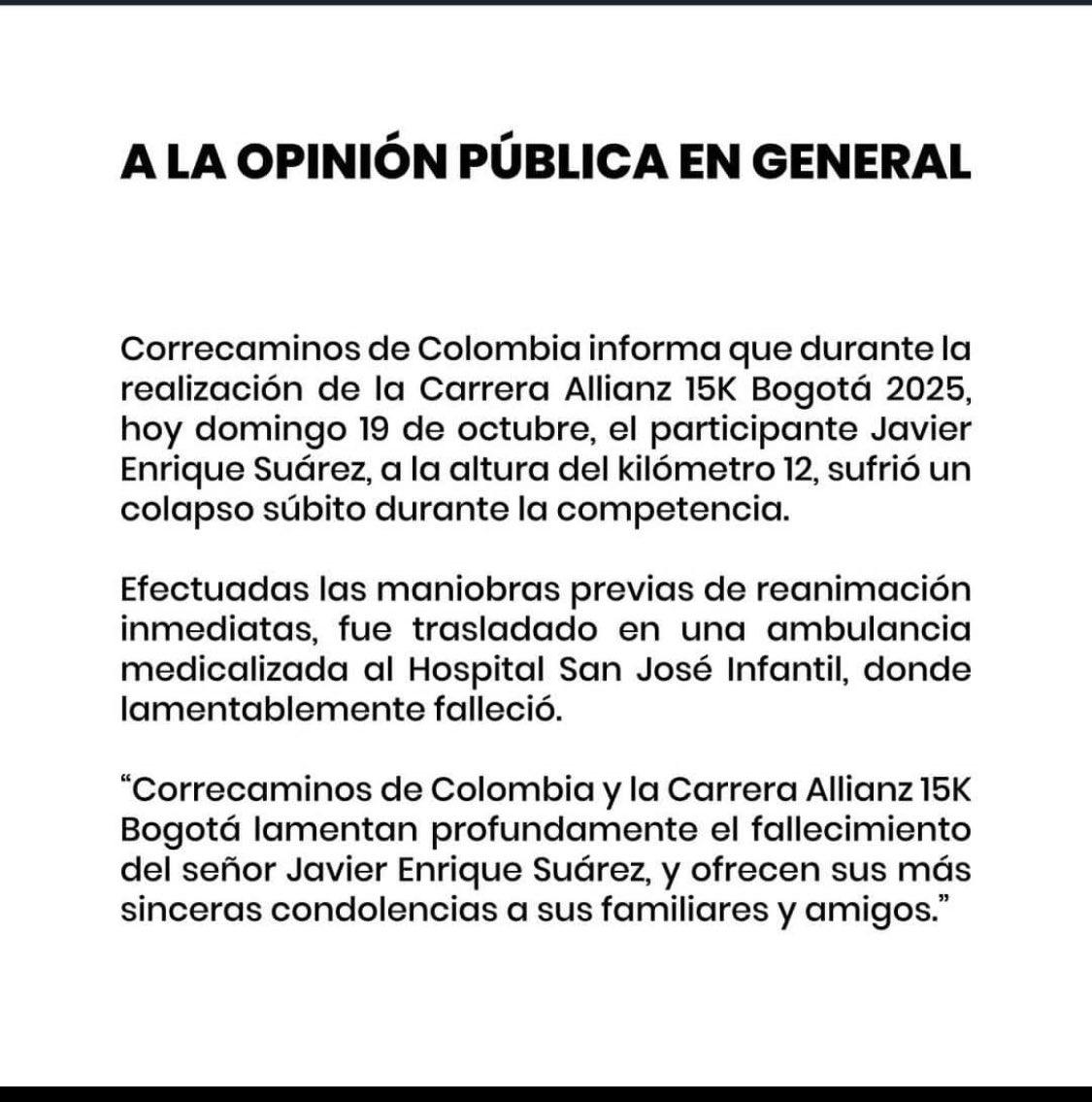 LondonoMd's tweet image. ❌Lamentablemente una vez más tengo que hablar de otro muerto por infarto en este tipo de eventos y tristemente personas jóvenes.
❌Los que me siguen desde hace rato saben que les he insistido en la urgencia de hacer medicina preventiva antes de ponerse a correr .
❌No se…