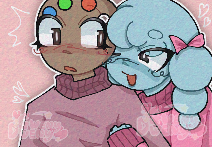Gwenydweny's tweet photo. I think they should kiss.. idk man 🎨🫧
#dandysworld #poppydw #ocxcanon #yumeship https://t.co/x6v6Xh1Xi3