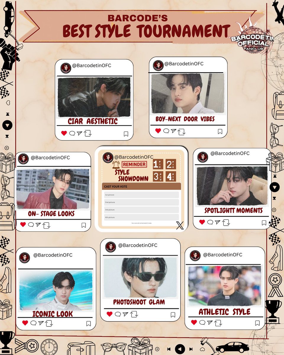 BarcodetinOFC's tweet image. พร้อมสำหรับศึกแห่งสไตล์หรือยัง โหวตลุคที่ชอบที่สุดของ Barcode แล้วช่วยกันดันให้ถึงจุดสูงสุด อย่าลืม QRT หรือคอมเมนต์ลุคที่คุณเลือกกันนะ!
🔗forms.gle/drZPCG946qDgnd…
Who’s ready for a style showdown? Vote for your favorite Barcode look and help it rise to the top! Don’t forget to…