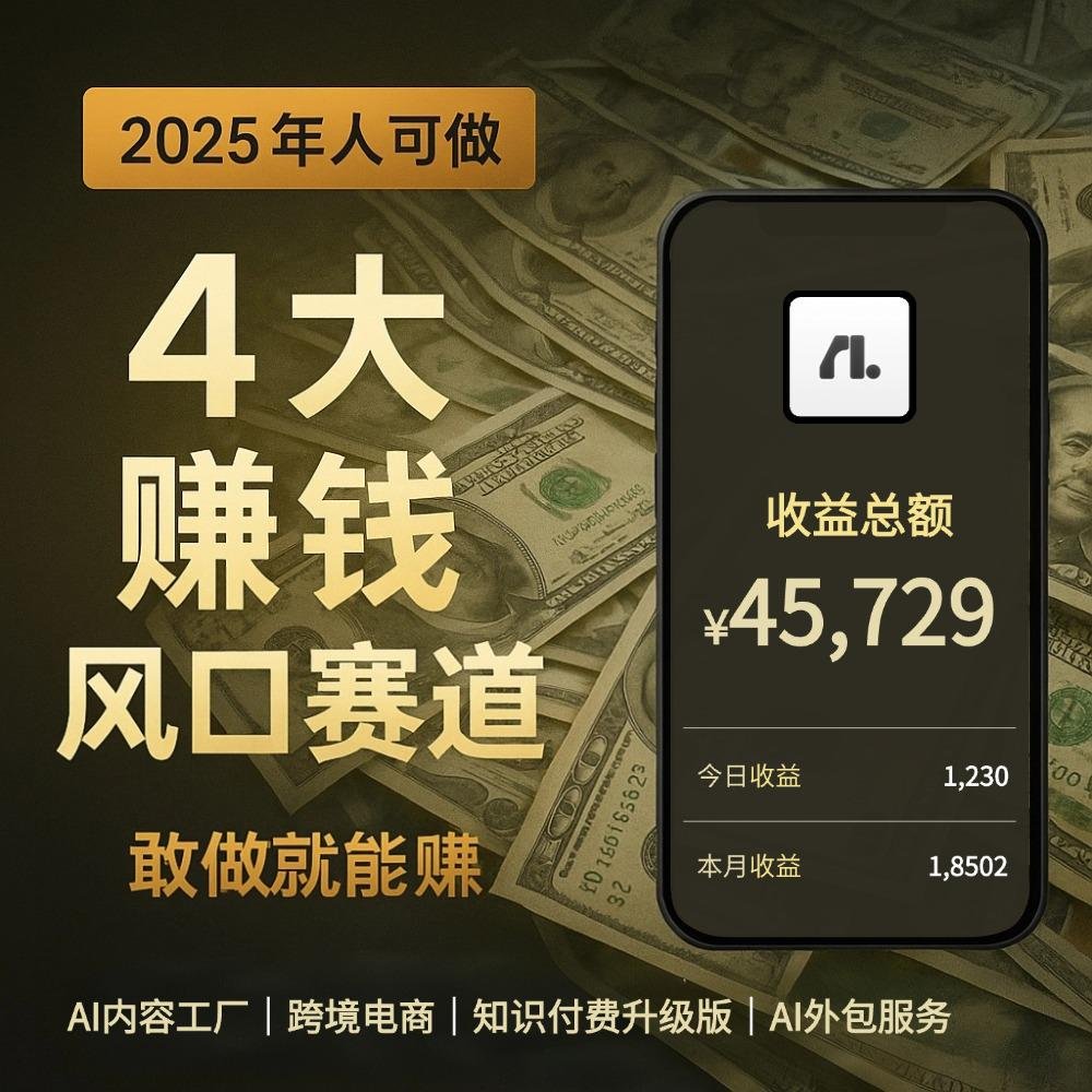 🔥 2025年还能做哪些赚钱赛道？

3 个月没露脸、没拍视频，
就靠 AI 副业 → 月入 2.3 万 💰

4 条类似赛道即将爆发：
 ✅ 新手友好
 ✅ 低成本高回报
 ✅ 能批量跑通

👉 都能落地执行，不是空谈🧵👇