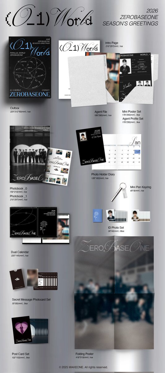 🤍🤍🤍 #ZEROBASEONE 2026 SEASON'S GREETINGS [(0_1) World