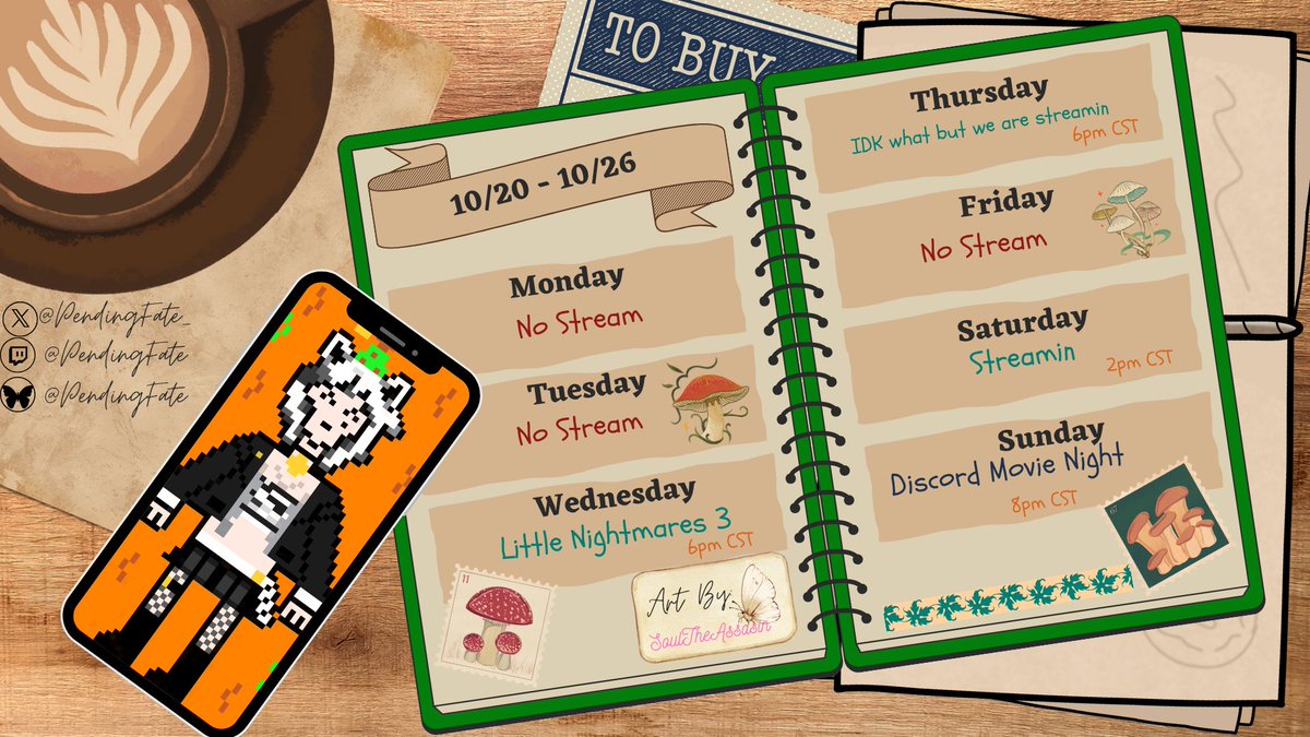 This week's schedule! We will finish Little Nightmares 3 on Wednesday and then jump to something else on Thursday. Probably more Spiritfarer but we will see how I am feeling.