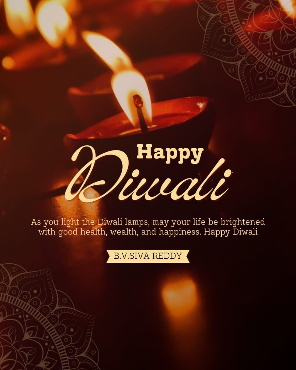 sivareddyhere's tweet photo. Wishing you all a very Happy Diwali!!✨🪔
May this festival bring good health, wealth, happiness, and prosperity to your life.❤️
#HappyDiwali💫#FestivalOfLights🎇#Diwali2025 https://t.co/Nw2tHAOJbl