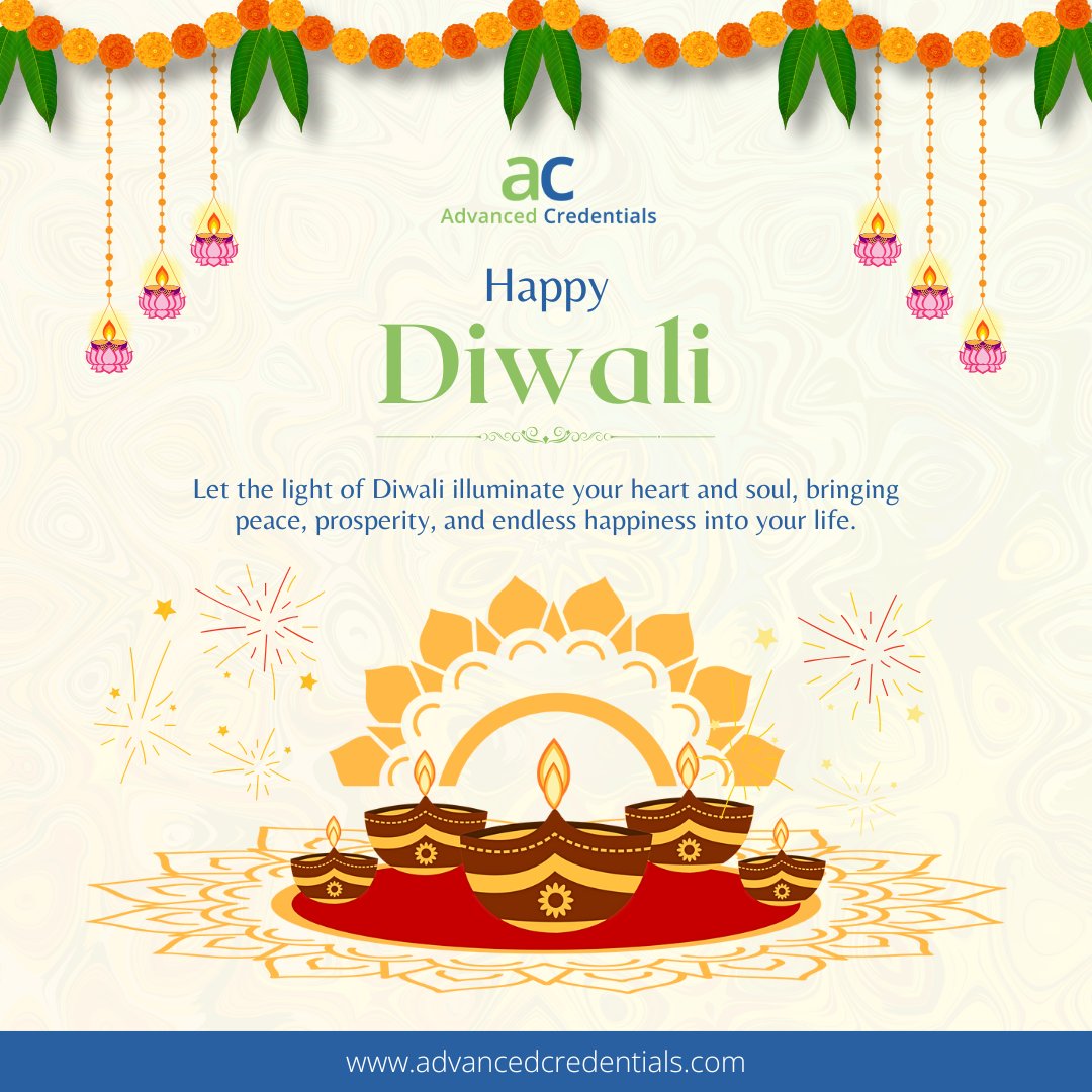 advcredentials's tweet image. Shine with the confidence that comes from knowledge and skill. Wishing you success and light this Diwali!
#Diwali #AdvancedCredentials #SkillForSuccess #FestivalOfLights