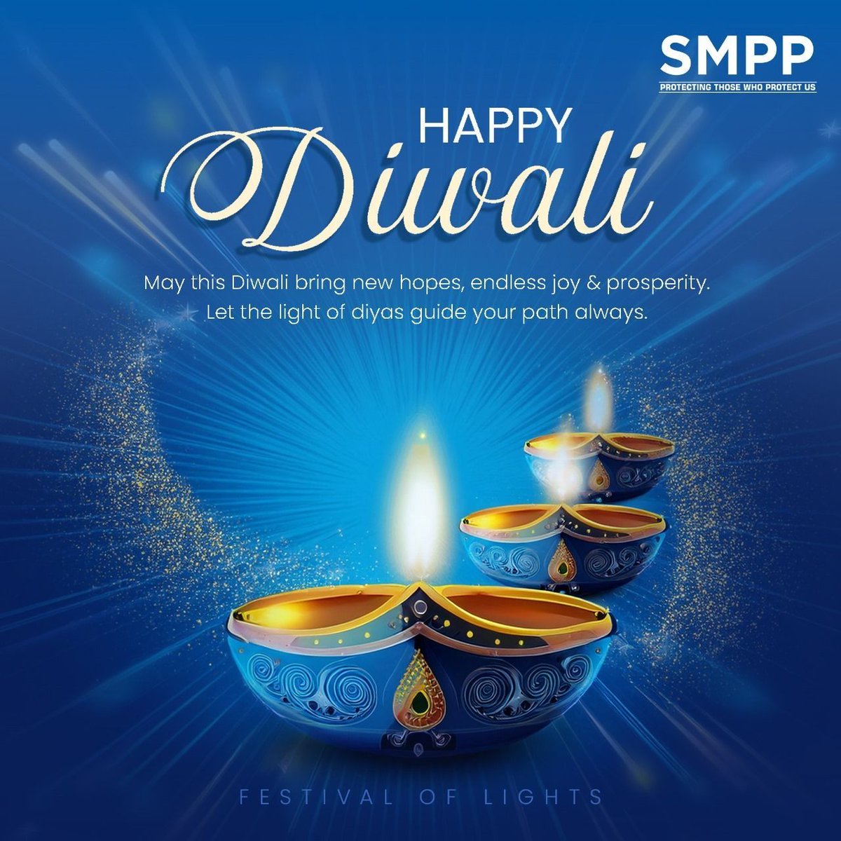 Happy Diwali from SMPP! ⚔️🪔
As we light up our homes with joy and hope,
we remain committed to illuminating the nation with protection, innovation, and strength.

💙 Wishing everyone peace, prosperity, and safety this festive season. ✨ 

#HappyDiwali #Diwali2025