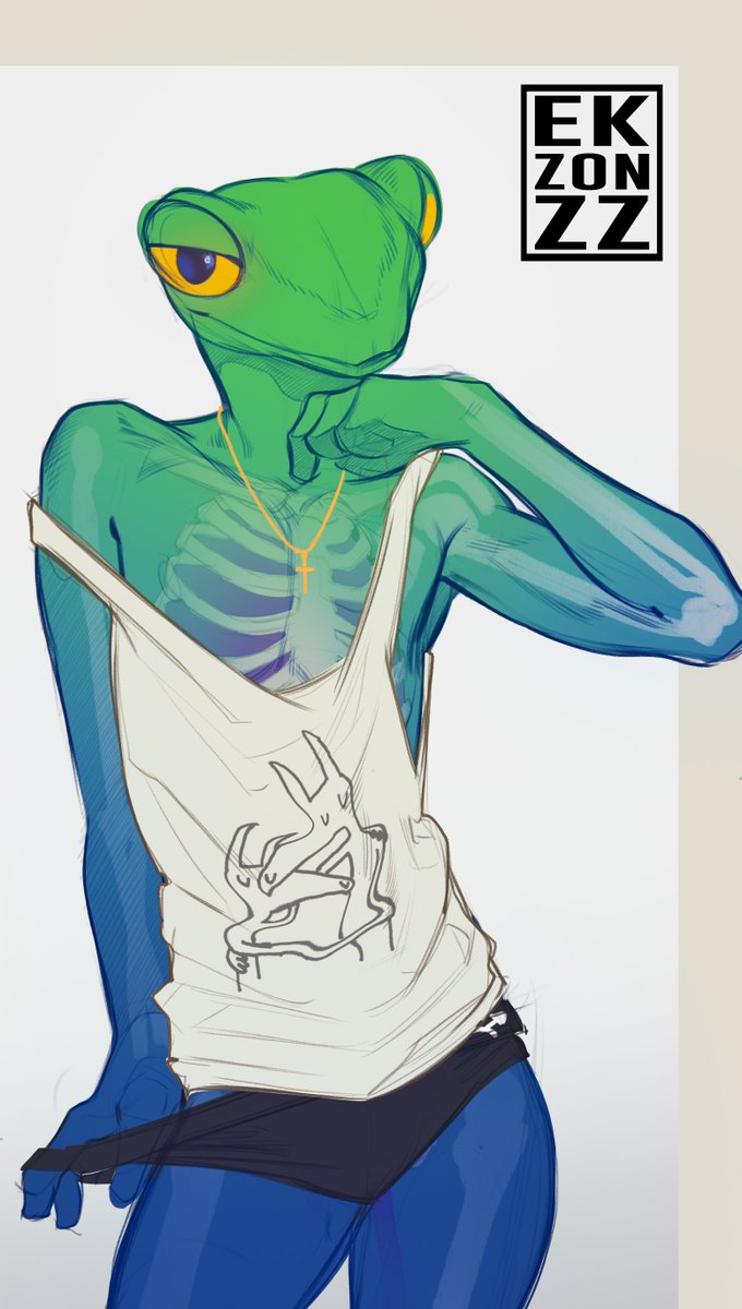 Ekzonzzzz's tweet image. Showing too much skin.....?