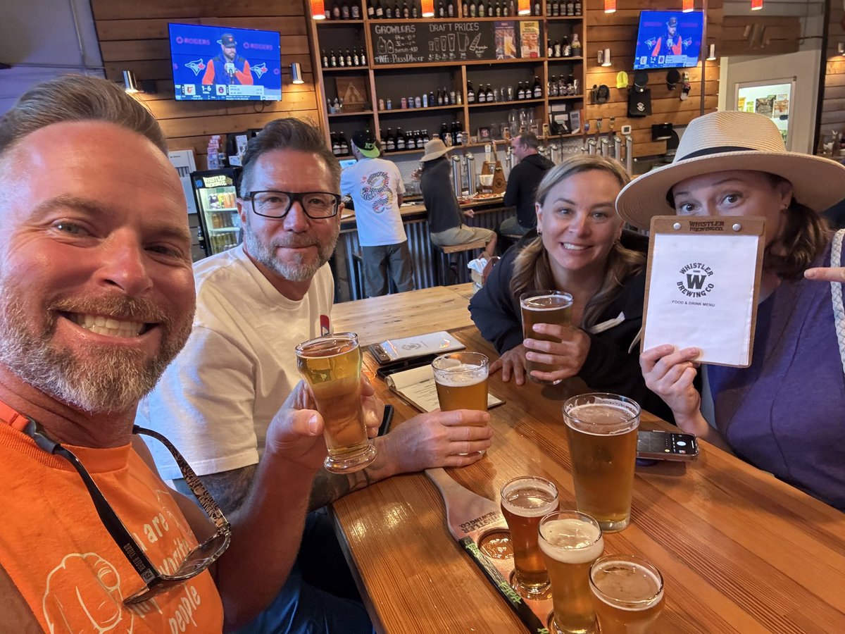 Brewstop #77 on the #QuestToBreak95 of #brewquest2025 was <a href="/Whistlerbrewing/">Whistler Brewing</a> we had the best service and a great time natchos brought us back to life , oh and don’t miss our stop on the bus #whistler #CheersToCraftBeer #beergasm #craftbeerlife #craftbeer 
#beerpics #iLoveBeer