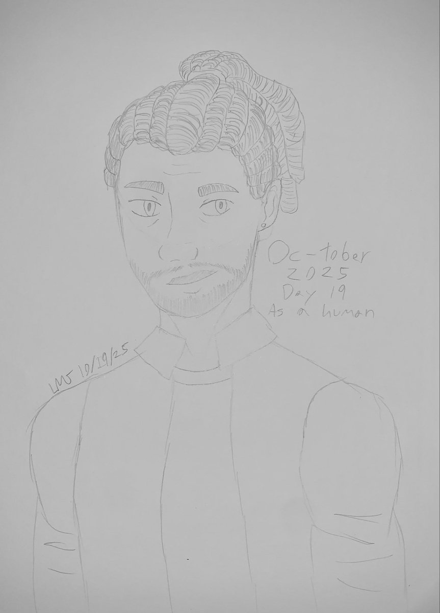 OC-Tober 2025 Day 19: As a human
I turned a wolf into a silver fox!
#oc_tober2025 #stormythoc_tober2025