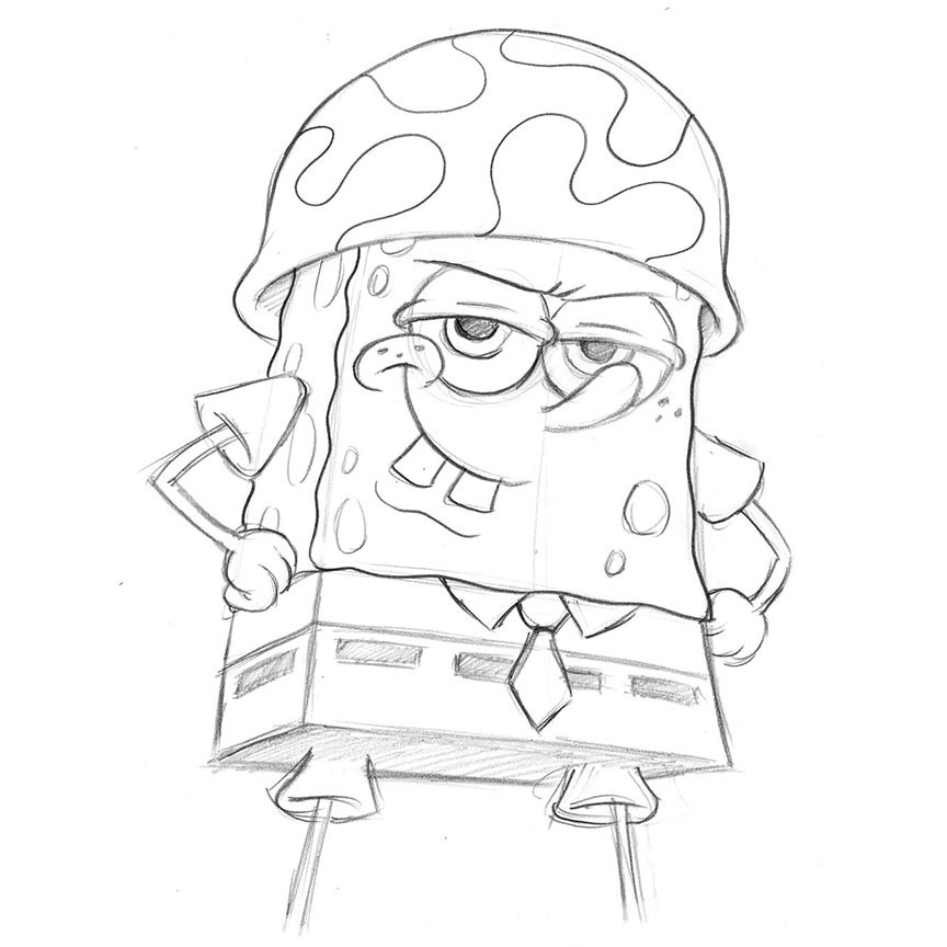 ArtofSpongebob's tweet image. Sketches by Caleb Meurer for "Battle for Bikini Bottom."