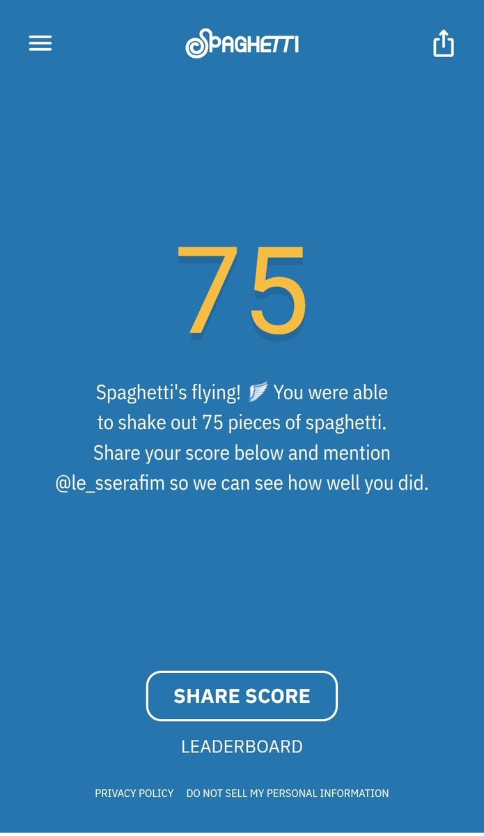 eyekonic_fimlit's tweet image. It&apos;s so fun

#spaghettigame ⭐⭐⭐⭐ 🍝 75 noodles
Spaghetti&apos;s flying! 🪽
spaghettigame.com