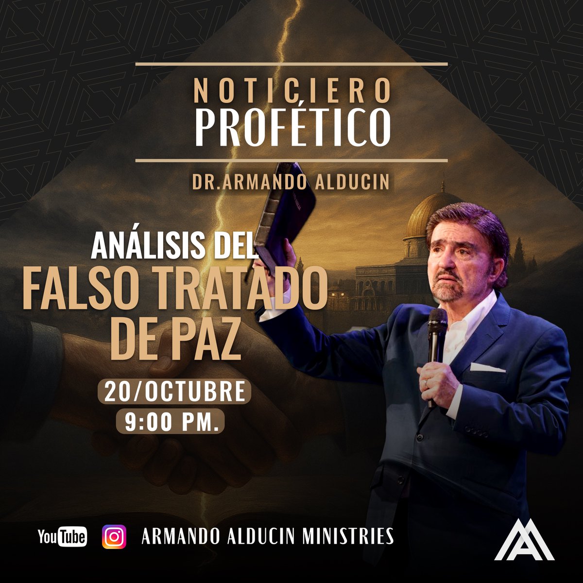 ¿Cuál será el futuro tratado de paz de Israel? ¿Acaso este pasado acuerdo de paz fue bíblico? ¿Estará ahora garantizada la paz y seguridad en Israel? ¿Cumplirán los grupos terroristas sus promesas de paz con Israel?

Este Lunes 20 de Octubre, ¡no te pierdas este Noticiero