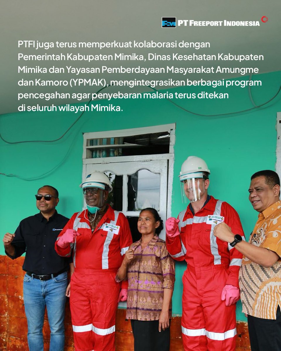IDFreeport's tweet image. Komitmen ini akan terus dijaga dan dikembangkan, agar Mimika tumbuh sebagai wilayah yang lebih sehat, tangguh, dan bebas dari malaria.  

#FreeportIndonesia #KitaFreeportIndonesia #Freeport #PertambanganTerintegrasi #PertambanganHuluHilir
