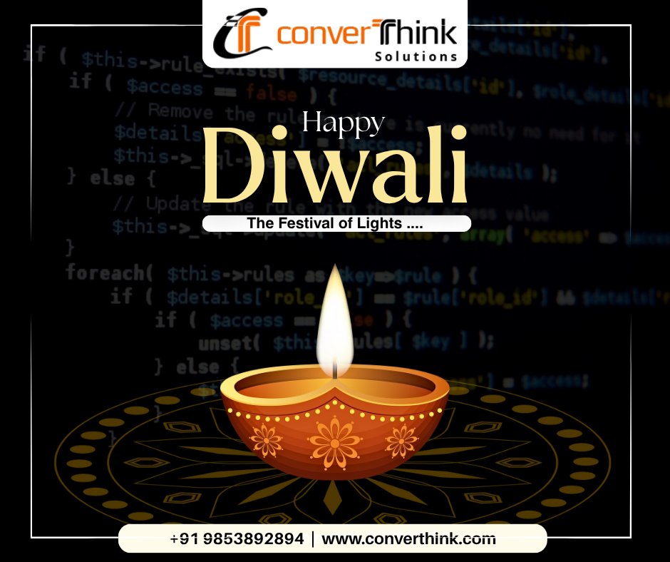 converthink's tweet image. This Diwali, let’s illuminate minds with innovation and brighten the world with ideas that inspire change.
May the festival of lights bring you success, happiness, and endless opportunities to grow and shine.

#HappyDiwali #Converthink #FestivalOfLights #InnovationInspiration