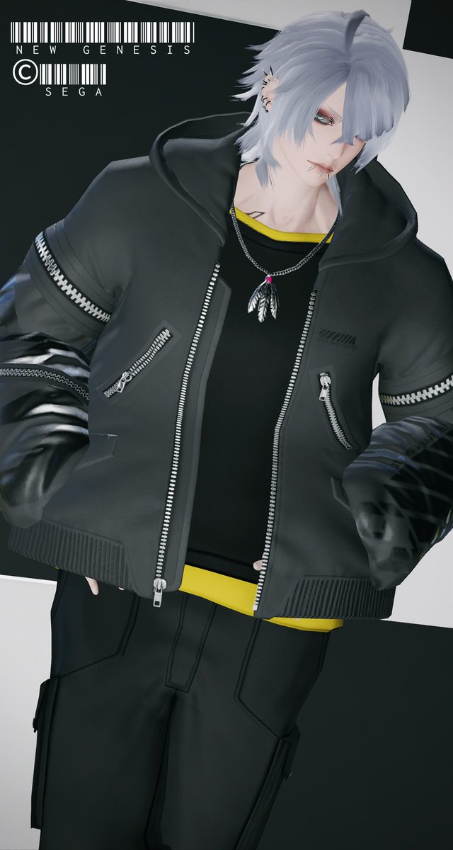 自分(V本体)を再現するのこれが限界だな。
顔面タトゥーくれー運営！

#PSO2NGS 
#PSO2NGS_SS 
#メンテの日じゃないけどSSを貼る