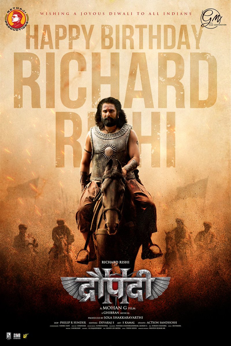 mohandreamer's tweet image. Wishing a Joyous Diwali 🔥🎊 to all Indians🧨🧨🧨
Team #Draupathi2 wishes Happy Birthday 🎂🎁✨ to our beloved Hero @richardrishi sir 🔥🔥🔥
#HBDRichardRishi
@GhibranVaibodha @SureshChandraa
@DoneChannel1 @beyondmediapres