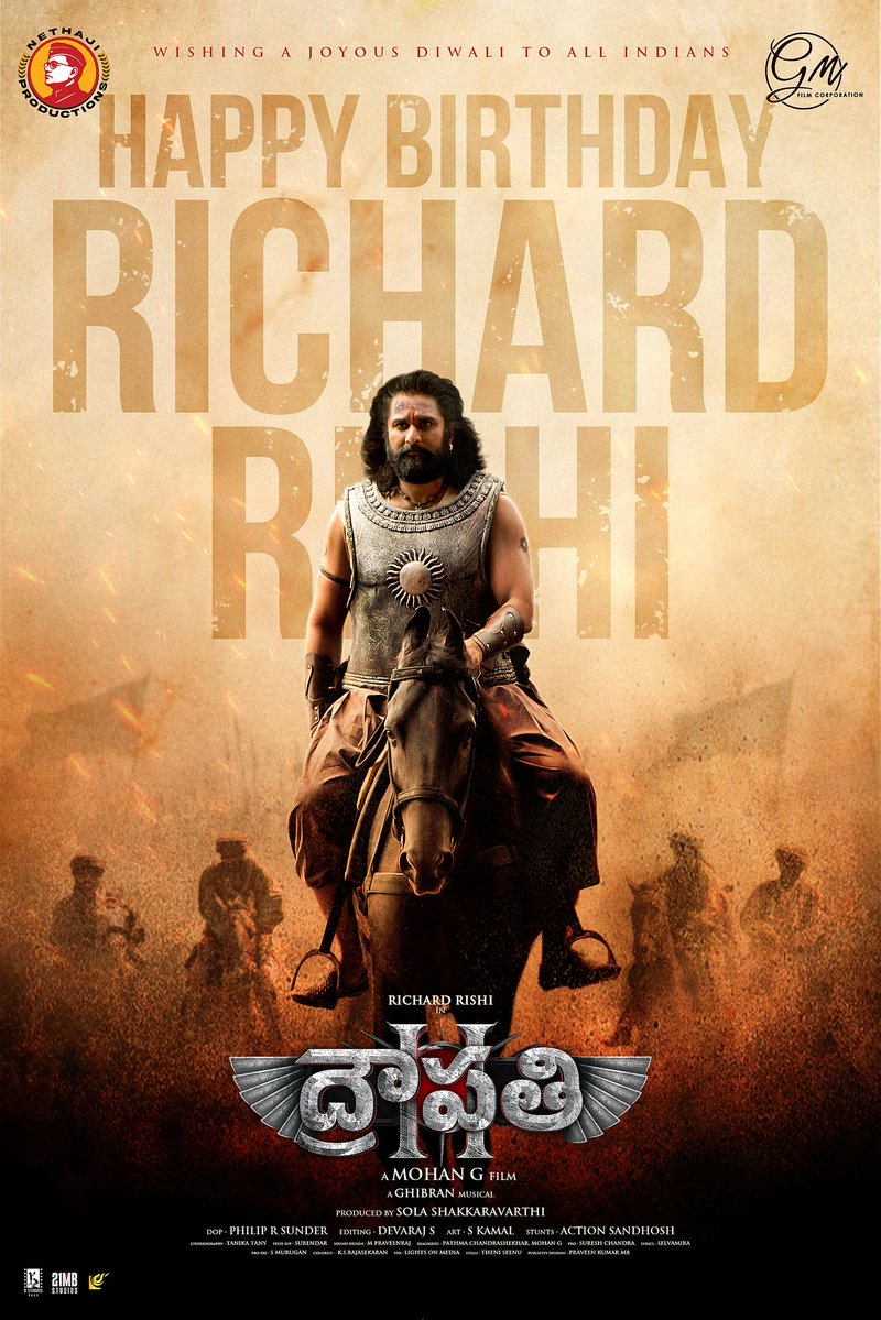 mohandreamer's tweet image. Wishing a Joyous Diwali 🔥🎊 to all Indians🧨🧨🧨
Team #Draupathi2 wishes Happy Birthday 🎂🎁✨ to our beloved Hero @richardrishi sir 🔥🔥🔥
#HBDRichardRishi
@GhibranVaibodha @SureshChandraa
@DoneChannel1 @beyondmediapres