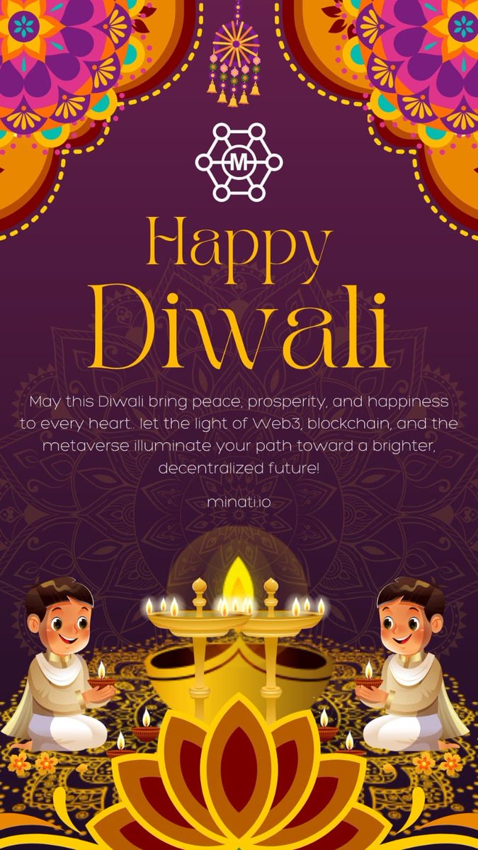 IshaMini82597's tweet photo. ๐ Happy Diwali from Team Minati! ๐
May this Diwali bring peace, prosperity, and happiness to every heart.
#Minati #Diwali2025 #Web3Revolution #BlockchainFuture #MetaverseMagic #FestivalOfLights #CryptoCommunity https://t.co/VTQjxVEIb7