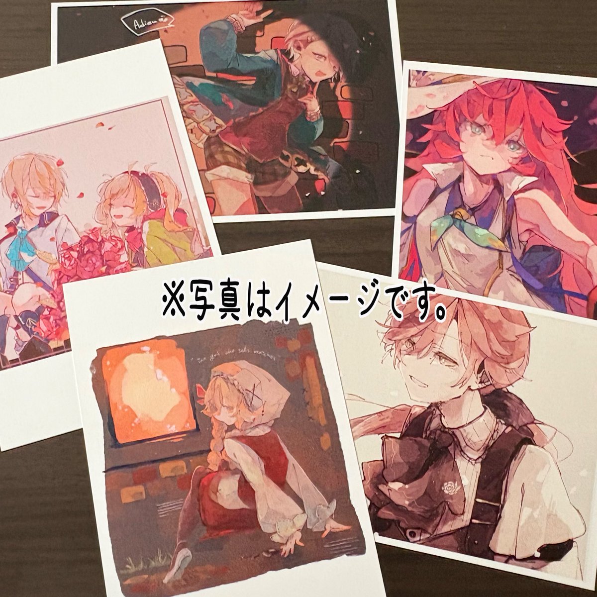 ポストカード届きました〜🫶
全5種うち4種が描き下ろしです。ちょっと色濃いめになってます〜