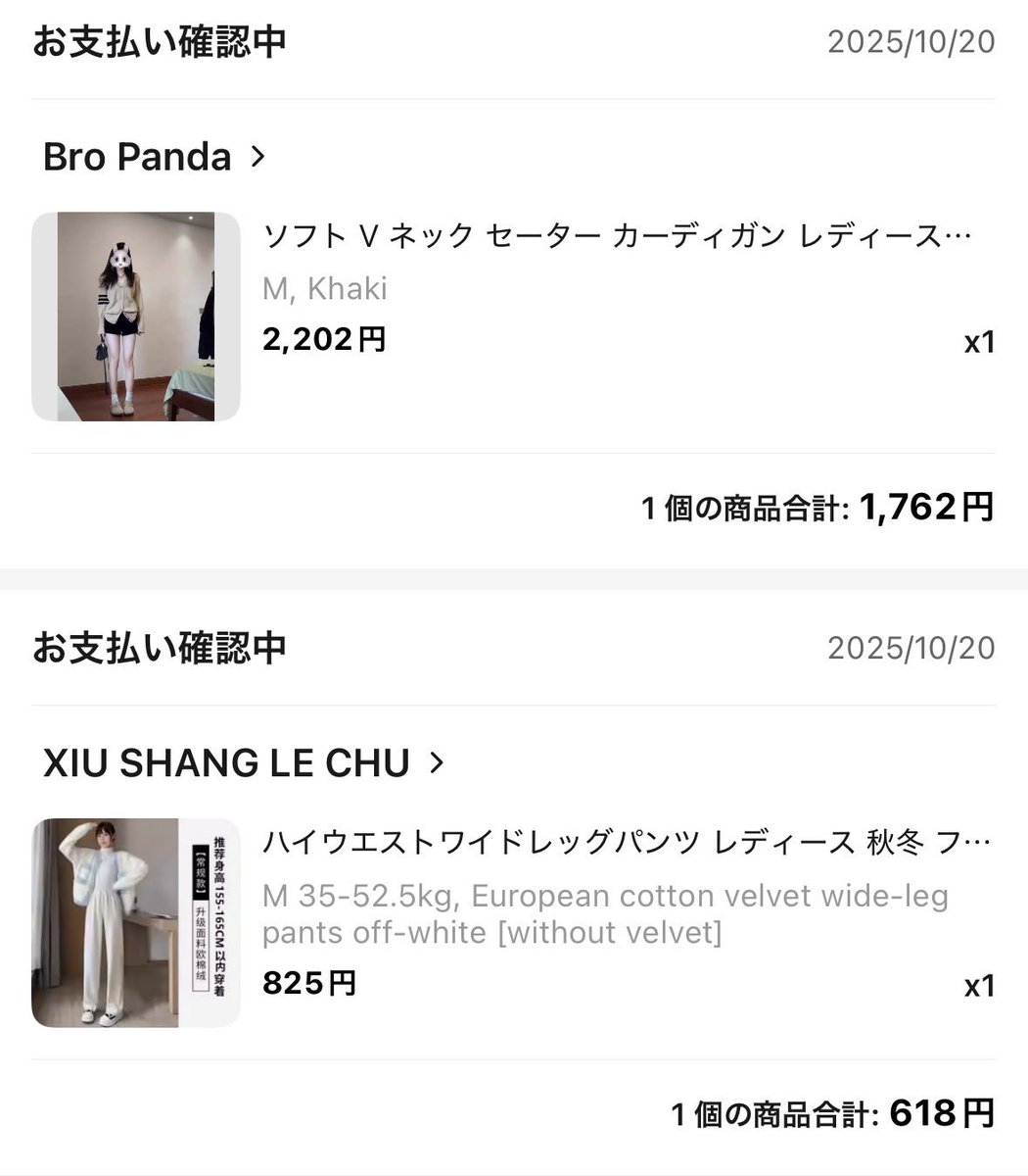 l997iilx's tweet photo. 久しぶりにアリエクで秋服＆冬服大量購入(ﾉ)`∨´(ヾ)🤍🤍🤍届いたらレポします🩵 https://t.co/7DWgUWauo2