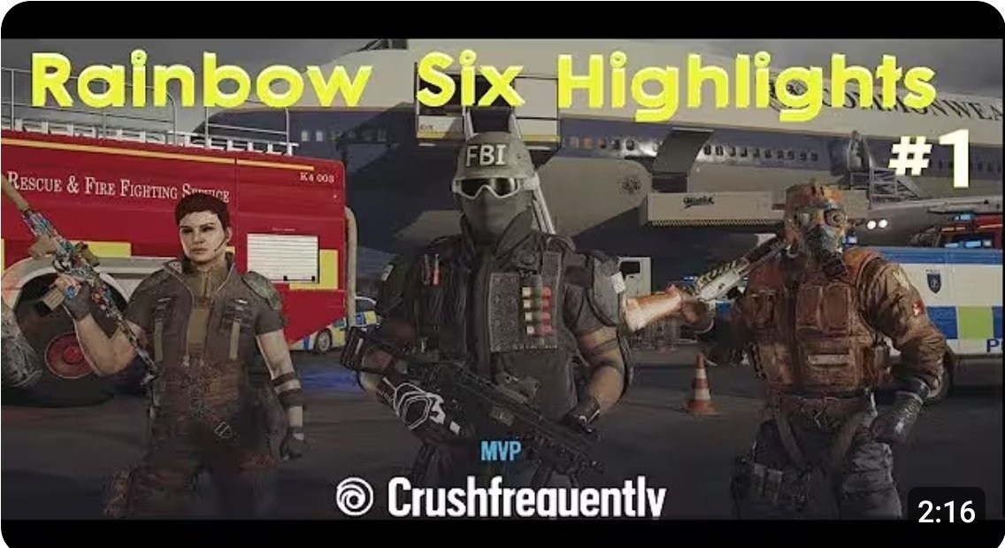 FrequentlyCrush's tweet photo. I haven't uploaded a video in a long time.  Here's a little Rainbow Six highlight package.  https://t.co/3FAgfwHwxG https://t.co/fuZaHsLo7j