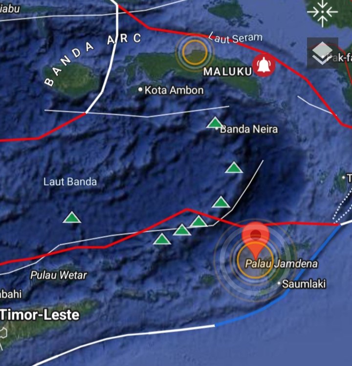 Gempa M 5.1 dengan kedalaman 60 km, terjadi di LAUT BANDA
Senin 20 Oktober 2025 (05:44:53 WIB)