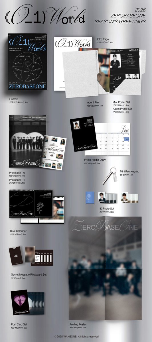 ZB1 2026 SEASON'S GREETINGS '(0_1) World'💙 シーグリ Qoo10にて予約