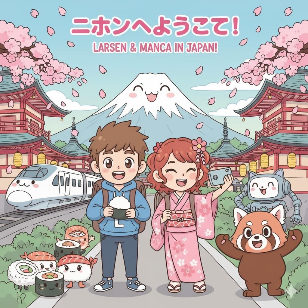 larsencc's tweet image. My wife and I are in Japan 🤣 So this is what my grandpa sent me.
He made it with @GeminiApp