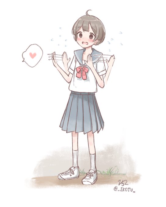 告白されて慌てる女の子 