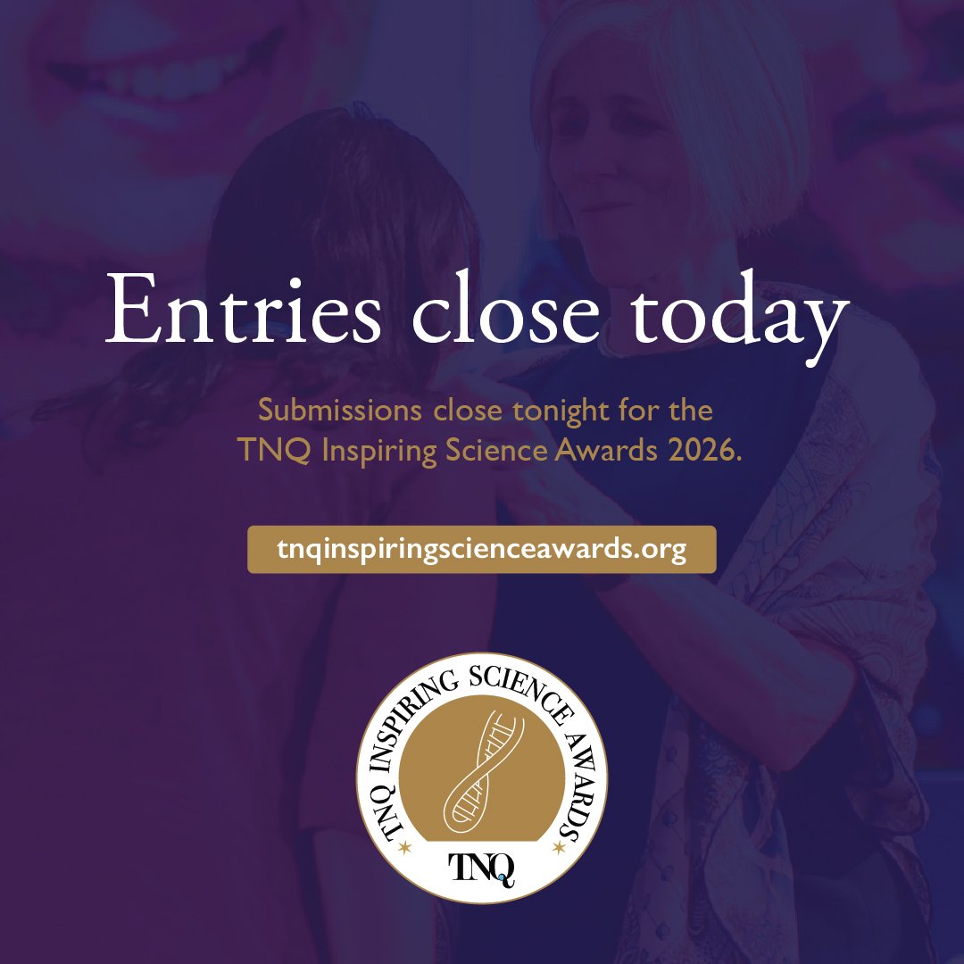 TNQLectures's tweet image. Entries close today. Apply now!
Link - tnqinspiringscienceawards.org