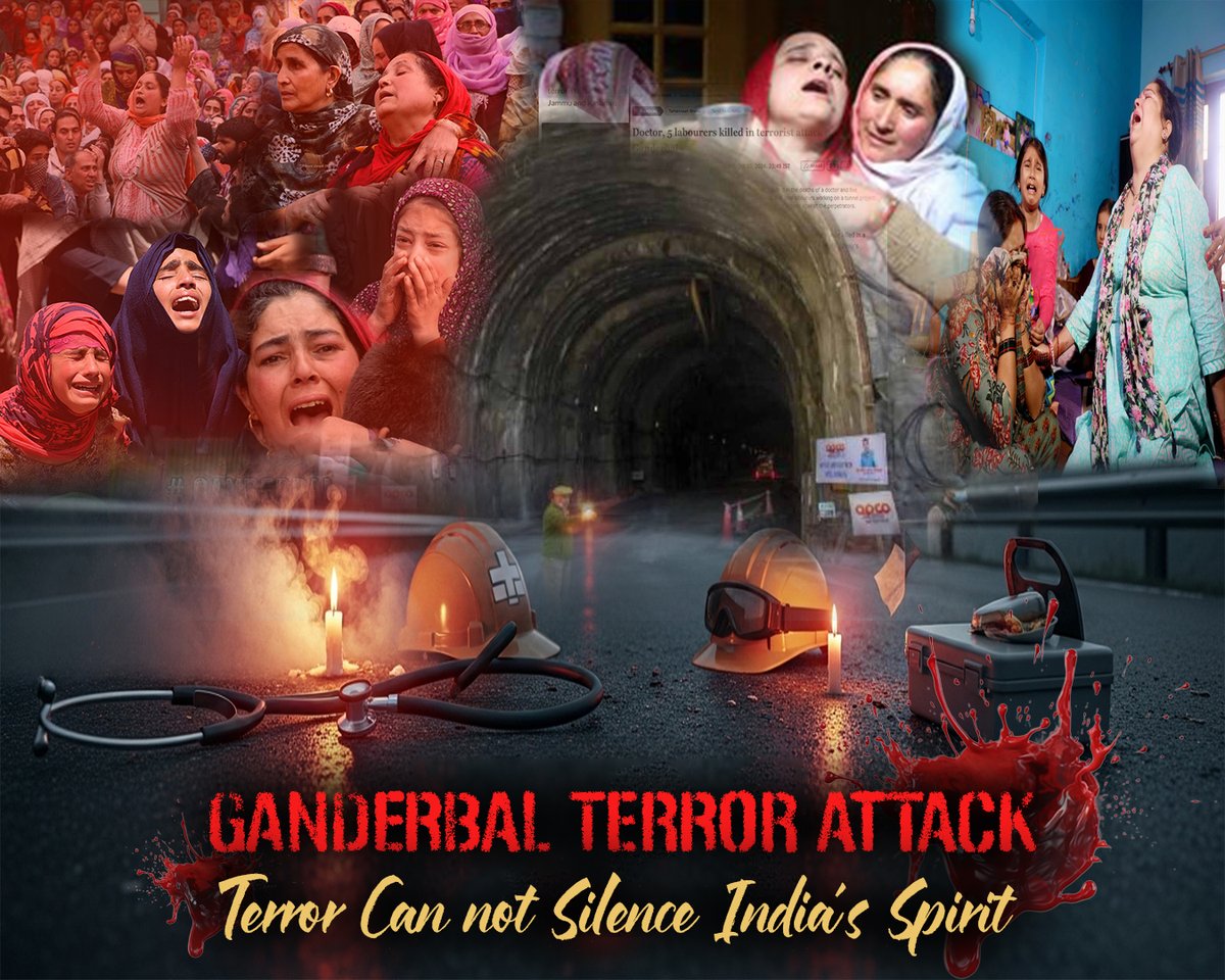 From Z-Morh Tunnel to every corner of Kashmir -  the message is clear. Terror can’t win, humanity will. Salute to the doctor and workers martyred in Ganderbal. #GanderbalTerrorAttack #IndiaAgainstTerror #StandWithVictims #PakistanIsTerrorFactory #StopCrossBorderTerror