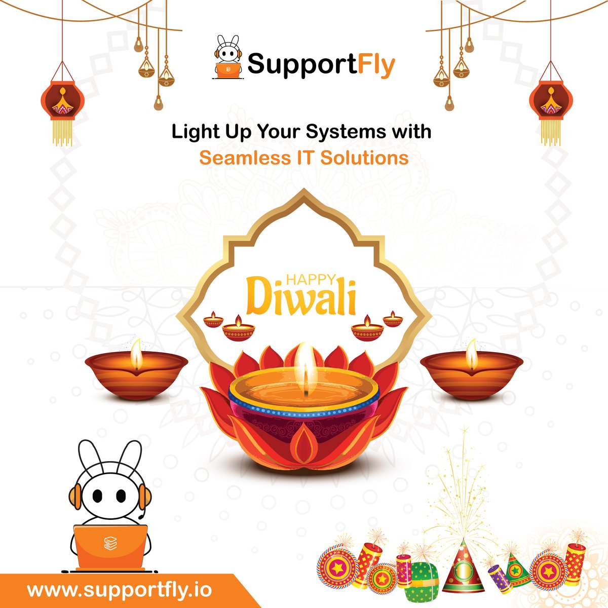 SupportflyIT's tweet image. Wishing You a Bright, Uptime-Filled Diwali! 💫
At SupportFly, we believe every byte, every server, and every connection deserves the brilliance of light and reliability.
This Diwali, let’s celebrate innovation, connectivity, and prosperity — the SupportFly way!
#HappyDiwali