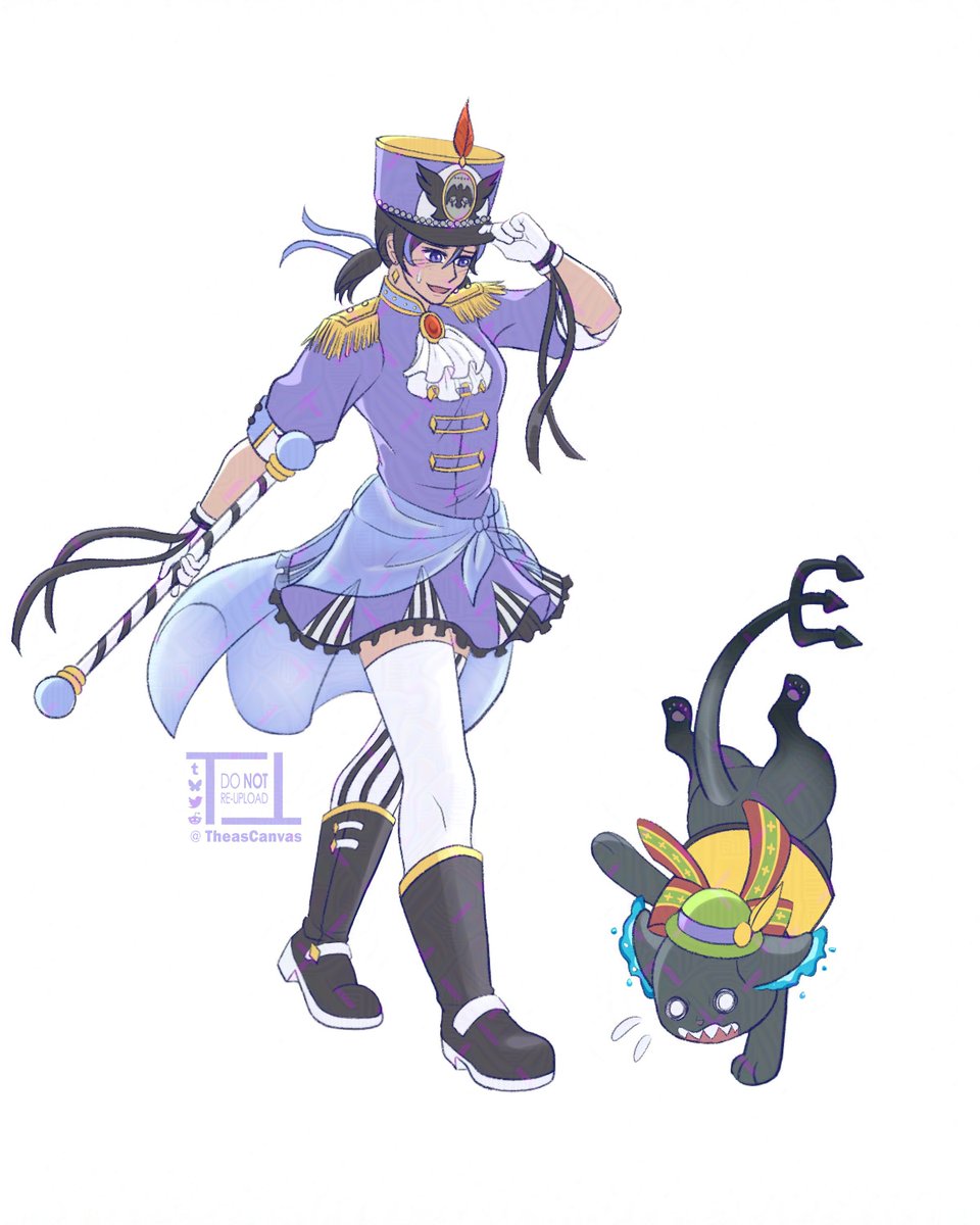 Happy Halloween from my Yuusona and Grim! 🎃

#TwistedWonderland #twstプラス