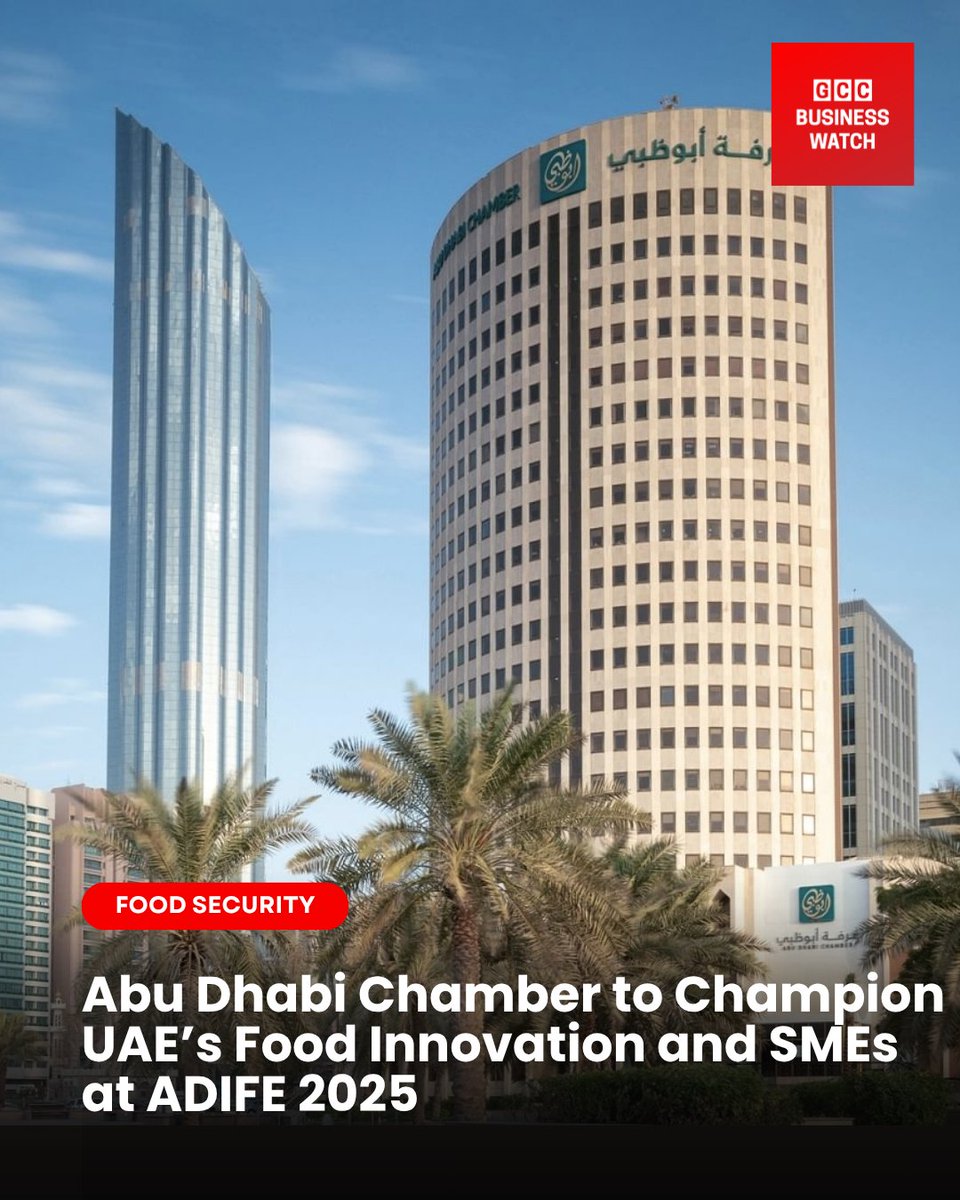 ADCCI joins ADIFE 2025 to boost SME growth &amp; agri-innovation for UAE’s sustainable food future.
غرفة أبوظبي تشارك في معرض الأغذية 2025 لتعزيز الابتكار الزراعي والأمن الغذائي المستدام.
 Read the Full Story: gccbusinesswatch.com/news/abu-dhabi…
