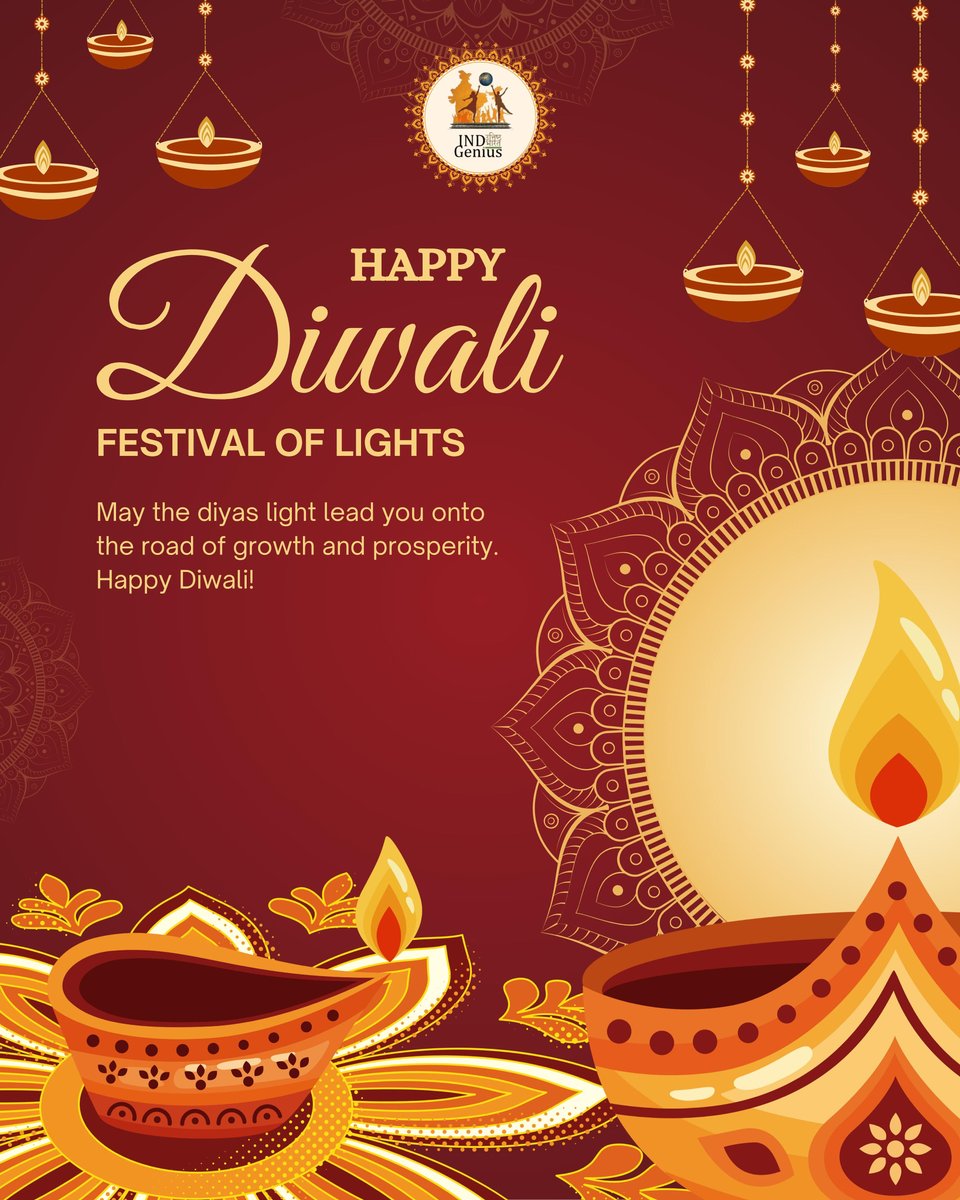 INDGeniusOrg's tweet photo. Wishing everyone a Happy Diwali! May this special festival bring joy, prosperity and wonderful health to everyone’s lives. https://t.co/7WCFbGexYP