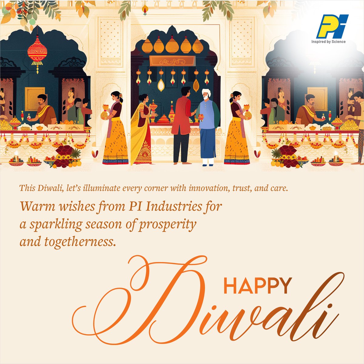 PIINDLTD's tweet image. At PI, the festival of lights is a reminder of the power of collaboration, the spirit of progress and our commitment to creating a sustainable future. 

May this season bring joy, prosperity and togetherness to you and your loved ones. 

#PI #PIIndustries #HappyDiwali #Diwali