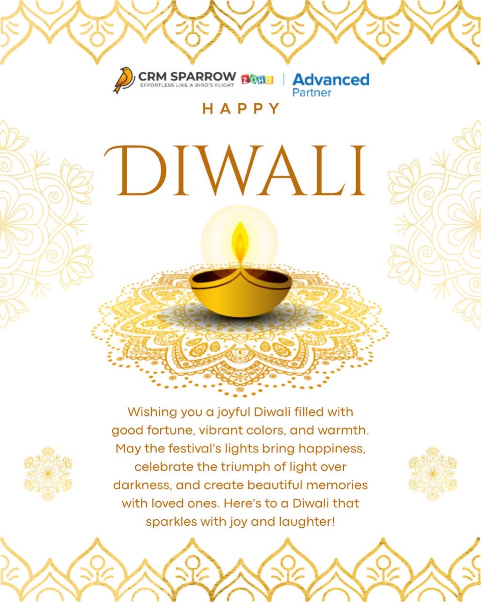 sparrow_crm's tweet photo. Happy Diwali !!! ✨ 🪔 https://t.co/PSE45lwJY8