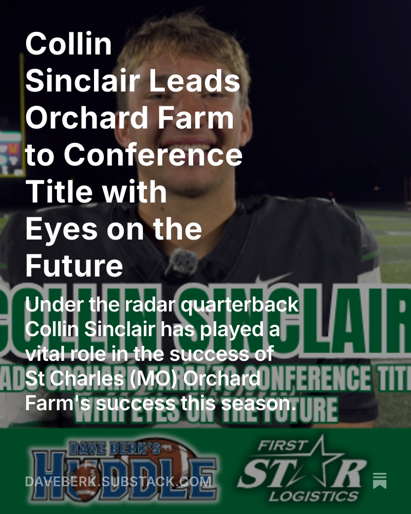 Dave_Berk's tweet image. Seen a lot of QBs over the years, very impressed with @OFHSfootball Sr @Collin_Sinclai3 - had the chance to see him play in person, and he's going under the radar. Caught up after his game to get more info. @Coach_IPace @CoachReisert @CoachBGasser @tyhaines16 @PJVolker…