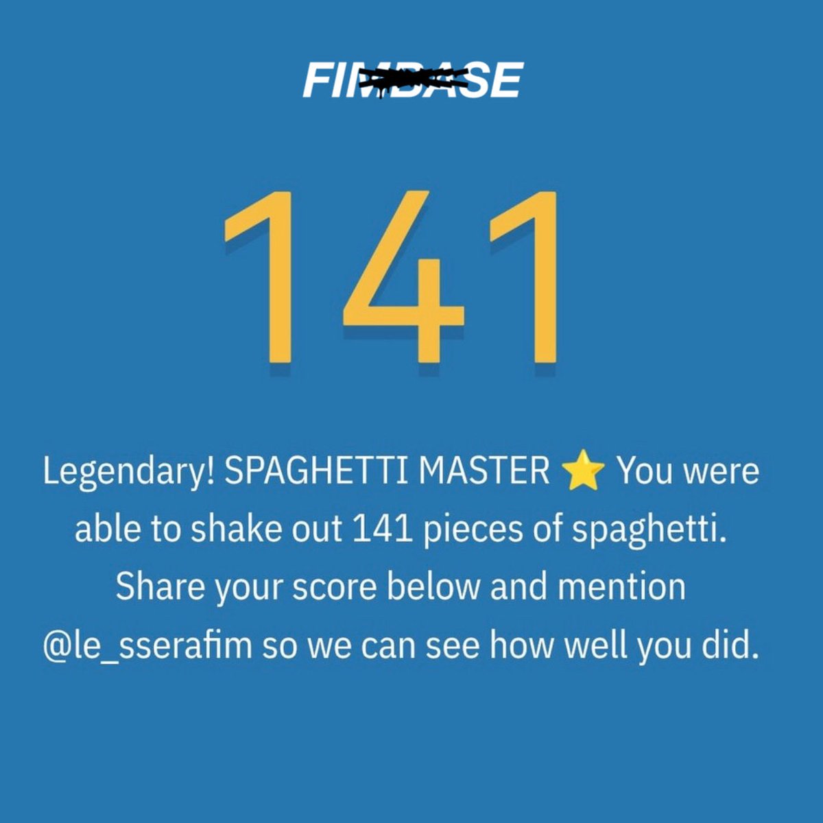 FIMBASE's tweet image. FIMBASE IS NUMBER 1 ON THE SPAGHETTI LEADERBOARD 🍝
Pre-save 'SPAGHETTI' now to gain strength:
— 🔗 le-sserafim.lnk.to/spaghetti
Play the SPAGHETTI game here:
— 🔗 spaghettigame.com
#LE_SSERAFIM #르세라핌
#SpaghettiGame #EAT_IT_UP_SPAGHETTI