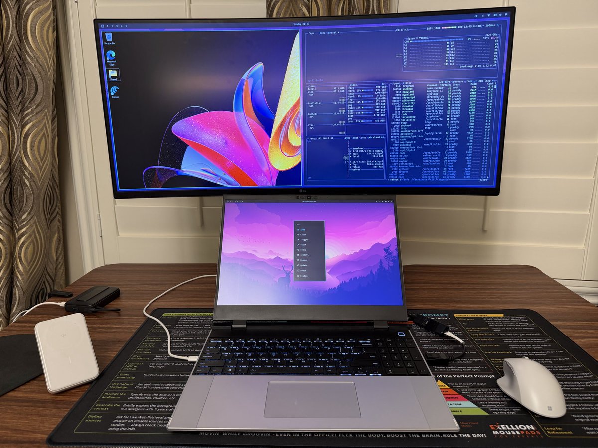 preetham_reddyc's tweet image. Never imagined I'd be using Windows and Linux interchangeably as my daily drivers! This experience is unique to #Omarchy.