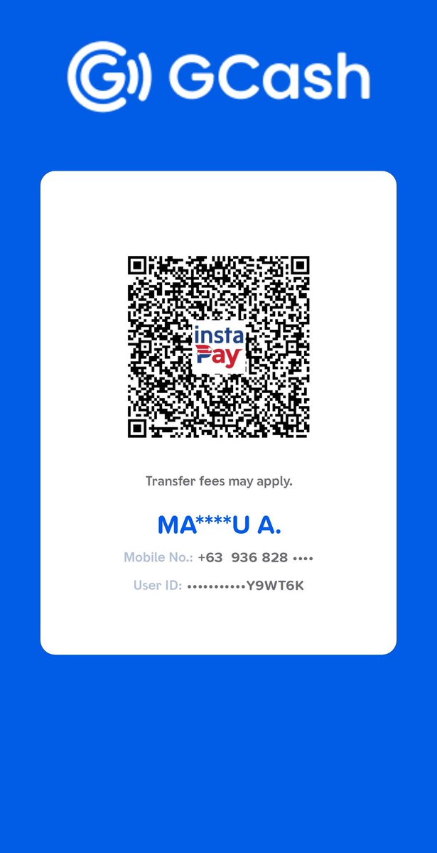 AHOFstreamers's tweet image. for gcash guys you can also used this qr code. Thank you.