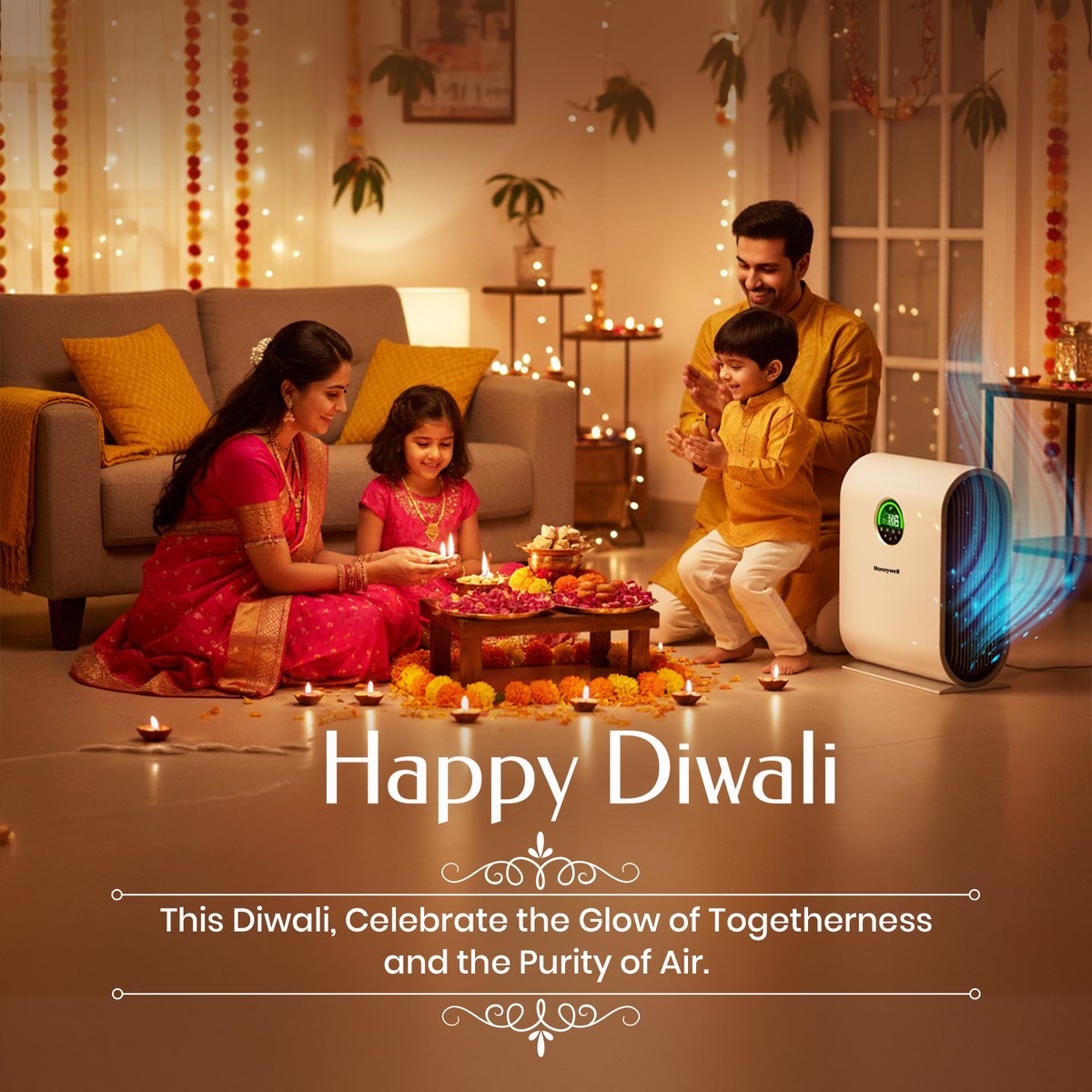 _HW_Connection's tweet image. This Diwali, fill your home with light, laughter, and freshness.
Let every moment shine brighter in the glow of togetherness and pure air. ✨
Wishing you a happy, healthy &amp;amp; radiant Diwali! 🪔

#SecureConnection #PureAirPureHappiness #DiwaliCelebration #HappyDiwali #BreatheFresh