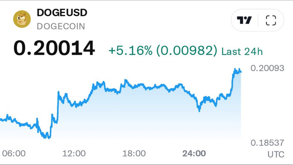 #Dogecoin has reclaimed $0.20.

Still very early.