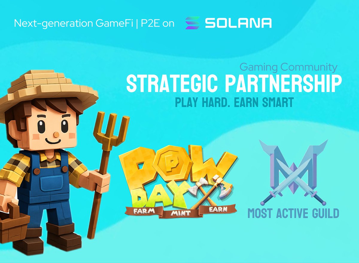 🤝 Strategic Partnership Announcement

We’re thrilled to partner with [MOST ACTIVE GUILD] <a href="/kitetsu_MAG/">Kitetsu丨MAG丨Oasys丨MARBLEX丨Immutable</a> in building the Powday World.

Together, we aim to empower global communities through next-gen #P2E #GameFi innovation on <a href="/solana/">Solana</a> — featuring an interdependence economy,